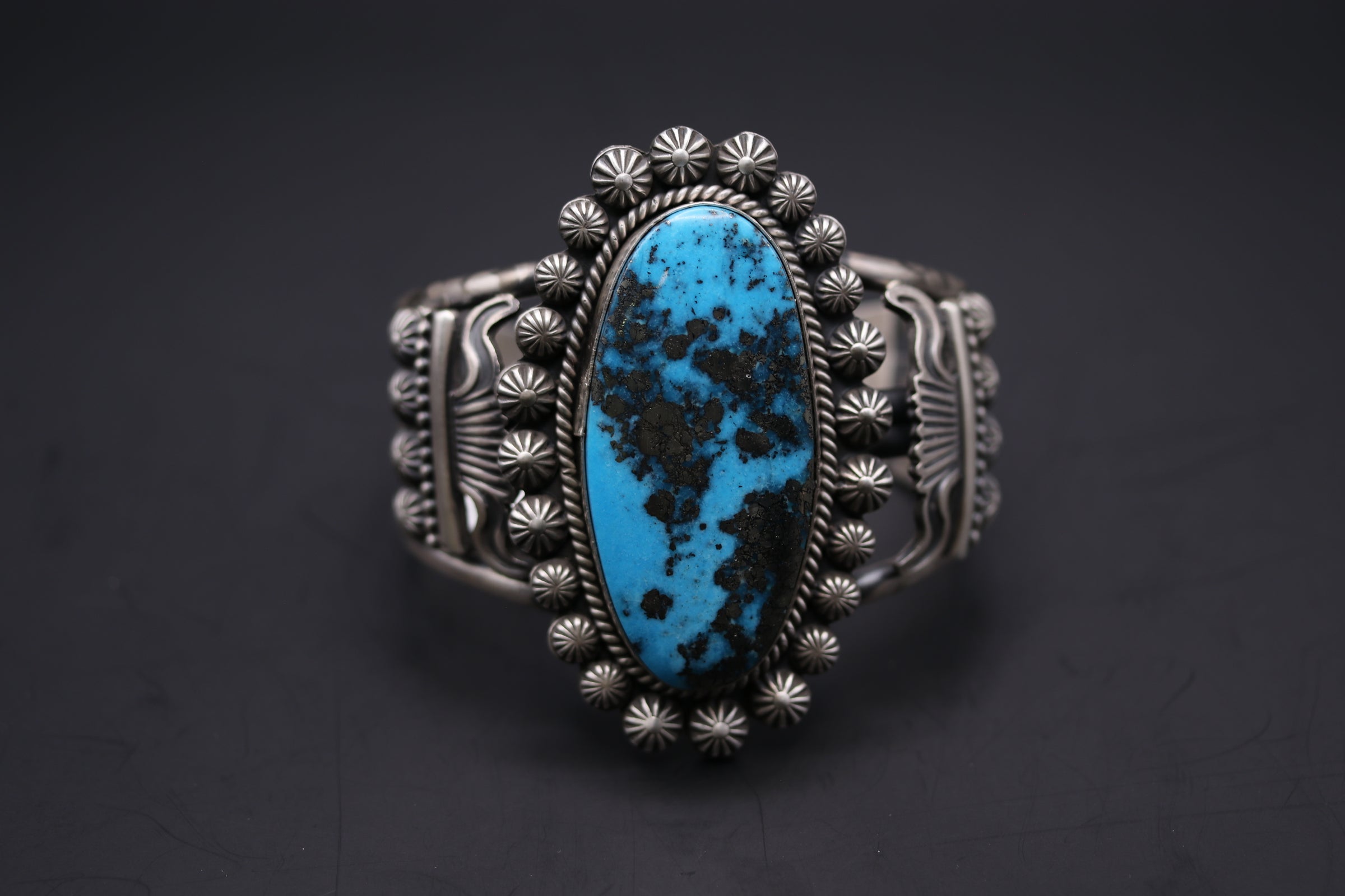 NACE Single Stone Cuff 1 by Michael Calladitto | Navajo Guild
